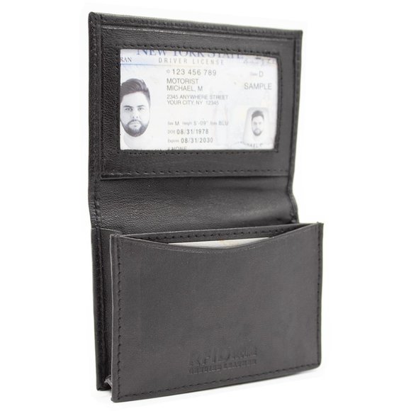 Genuine Leather Men's Card Case, Card Holder with RFID Blocking - Picture 3 of 10